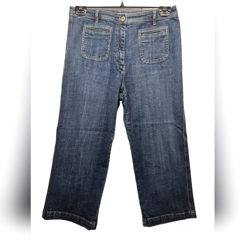 Chico's Platinum Wide-Leg Capri Jeans